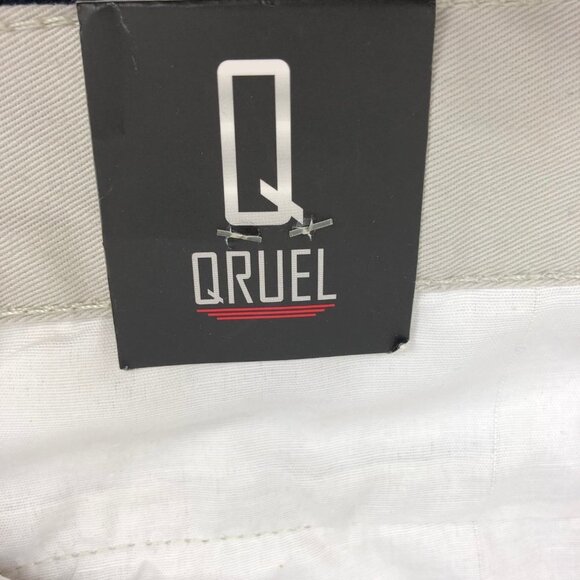 Qruel Men’s Khaki Shorts NWT | 40 | Belt| Cotton |Slanted Pockets| Summer Casual - Picture 7 of 8